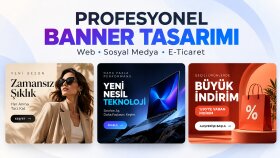 markanıza özel profesyonel reklam bannerları tasarlarım