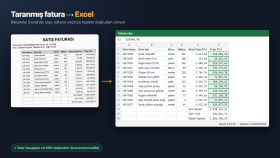Taranmış fatura ve sayım tutanağı → Excel dönüşümü