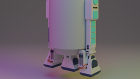 R2D2 hard surface konsept model