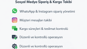 sosyal medya siparişlerini ve kargo süreçlerini düzenlerim