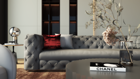LUXURY LIVING ROOM DESIGN & RENDER