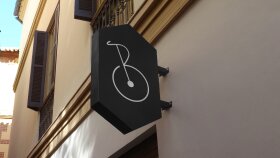 Bisiklet Dükkanı İçin Minimalist Logo 