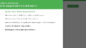 Android cihazlarda hesaplama uygulaması.