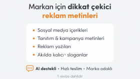 AI kullanarak markanız için metinler yazarım