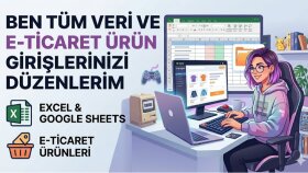 tüm veri ve e-ticaret ürün girişlerinizi düzenlerim