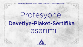 size davetiye plaket ve sertifika tasarlarım
