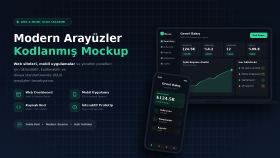 web ve mobil projeniz için modern UI/UX arayüzü tasarlarım
