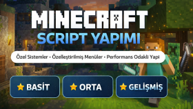minecraft için basit ve orta seviye script yapabilirim