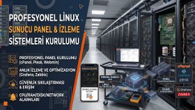 Linux sunuculara panel ve izleme sistemleri kurarım