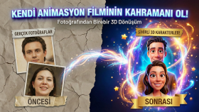 fotoğrafınızı 3D animasyon karakterine dönüştürürüm