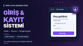 web sitenize kullanıcı giriş ve kayıt sistemi geliştiririm