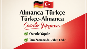 Almanca çeviriler hizmeti yapıyorum