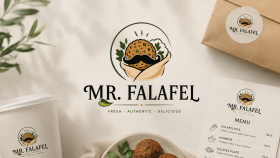Mr. Falafel | Restoran Logo & Marka Kimliği