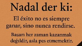 Rafael Nadal'ın sözünün çevirisi