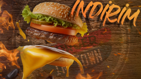 Konsept burger reklam/banner tasarımı