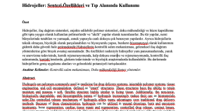 Hidrojeller: Sentezi,Özellikleri ve Tıp Alanında Kullanımı
