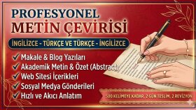 metinlerinizin anlamını bozmadan akıcı ve net çeviri yaparım