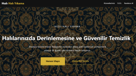 Örnek bir Halı Yıkama Sitesi Arayüzü