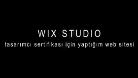 Wix Studio Tasarımcı Sertifikası için Yaptığım Websitesi