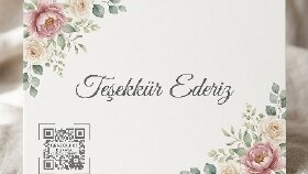 ​Kişiye Özel QR Kodlu Nikah ve Hatıra Kartı Tasarımı