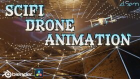 3D Bilim Kurgu Drone Tanıtım Animasyonu