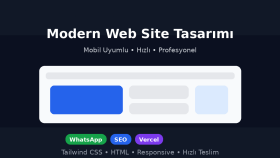 modern ve mobil uyumlu özel web siteleri geliştiririm