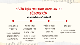 youtube kanalınızın seosunu düzenlemesini yapıyorum