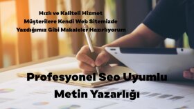 birçok konuda %100 SEO uyumlu semantik makaleler yazarım