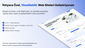 ihtiyaca özel admin panelli web siteleri geliştiririm