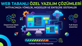 işletmeler için web tabanlı özel yazılımlar geliştiririm