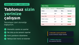 Google Sheets ve Apps Script ile otomasyon kurarım
