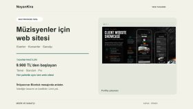 müzisyen ve sanatçılar için web sitesi yaparım