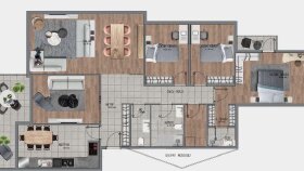 Autocad Projesi ve Kat Planı Boyaması 
