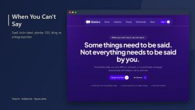 When You Can't Say: WordPress SaaS ürün sitesi