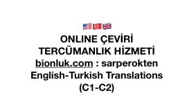İngilizce-Türkçe Kaliteli Hızlı Çeviri