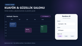 kuaför ve güzellik salonunuza randevu sistemi kurarım