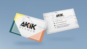 Akik Mermer Kartvizit Tasarımı