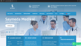 Saymeda Medikal firması için kurumsal websitesi tasarladım