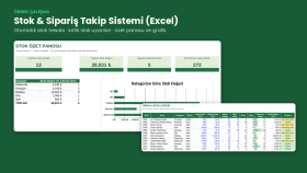 Örnek Çalışma – Excel Stok & Sipariş Takip Sistemi