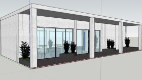 Bionluk Sketchup Çalışması - Restaurant Projesi