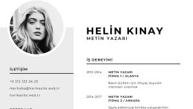 uzmanca sizin için etkileyici bir cv tasarlayabilirim