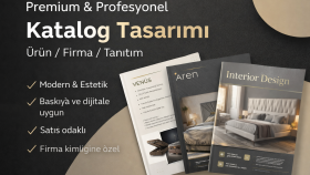 premium ve profesyonel kataloglar tasarlarım