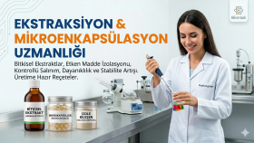 ekstraksiyon ve mikroenkapsülasyon için danışmanlık yaparım