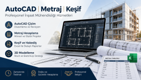AutoCAD çizimi, metraj ve keşif hesaplaması yaparım