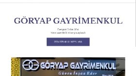 Göryap Gayrimenkul için yaptığım web site