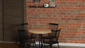 Coffe Shop ,gerçekçi tasarım ve render