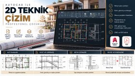 AutoCAD ile profesyonel 2D teknik çizim yapabilirim