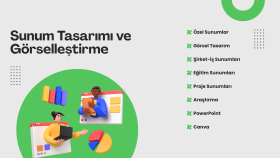 Powerpoint ve canva ile sunum ve görsel ürünler hazırlıyorum
