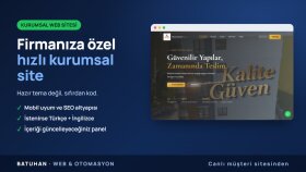 firmanıza özel hızlı ve SEO uyumlu kurumsal site yaparım