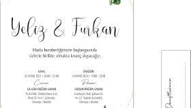 Kişiye özel Davetiye Tasarımı